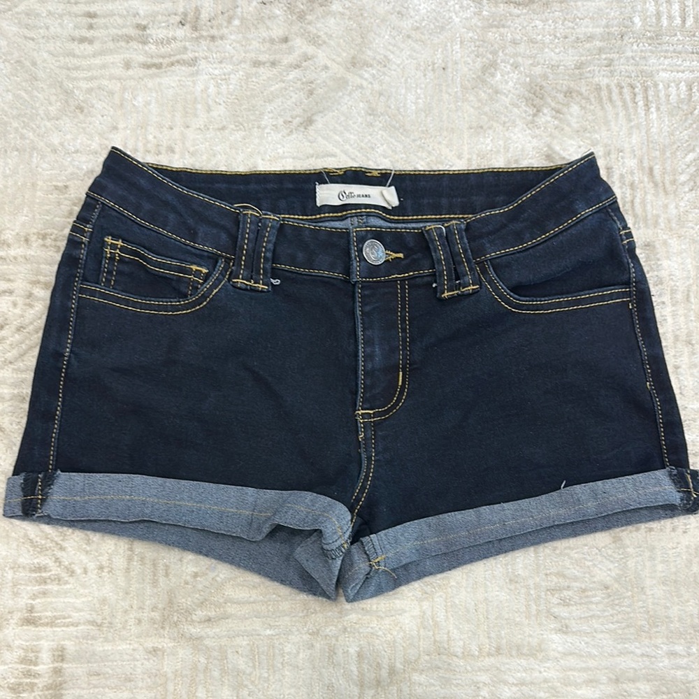 Dark Blue Denim Women's Shorts
